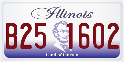 IL license plate B251602