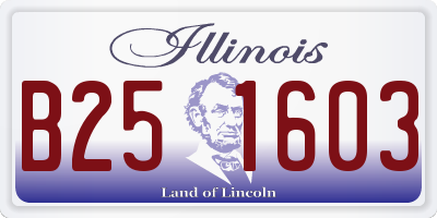 IL license plate B251603