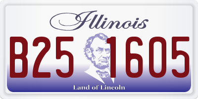 IL license plate B251605
