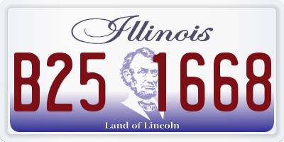 IL license plate B251668