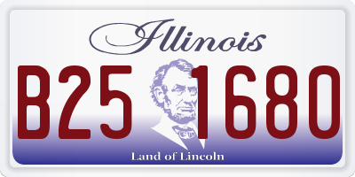 IL license plate B251680