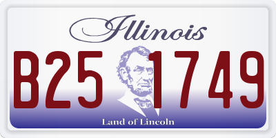 IL license plate B251749
