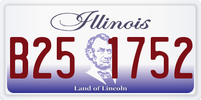 IL license plate B251752