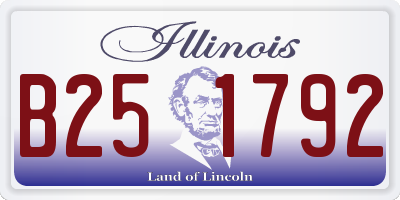 IL license plate B251792