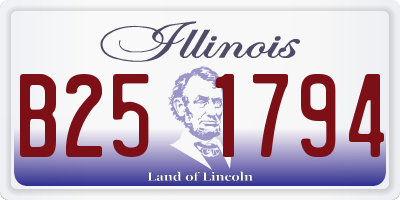 IL license plate B251794