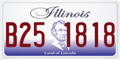 IL license plate B251818