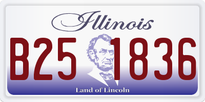 IL license plate B251836