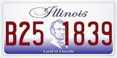IL license plate B251839