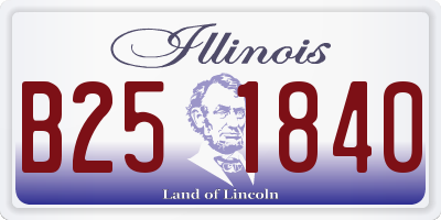 IL license plate B251840