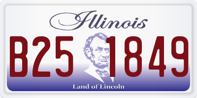 IL license plate B251849
