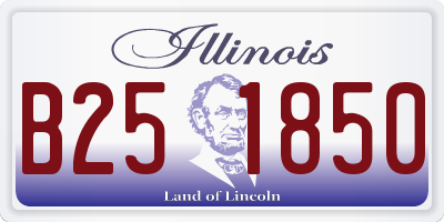 IL license plate B251850