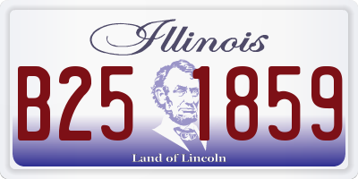 IL license plate B251859