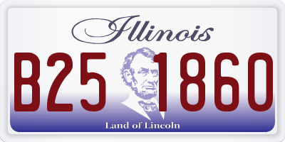 IL license plate B251860
