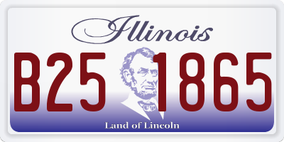 IL license plate B251865