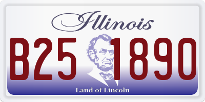 IL license plate B251890