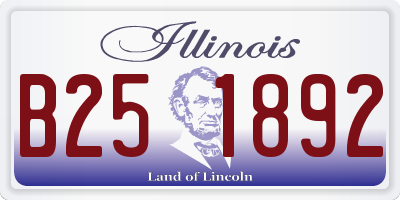 IL license plate B251892