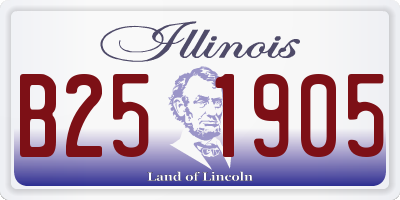 IL license plate B251905