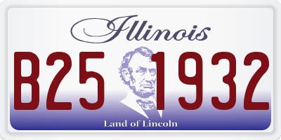 IL license plate B251932