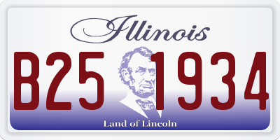 IL license plate B251934