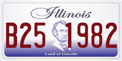 IL license plate B251982