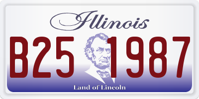 IL license plate B251987