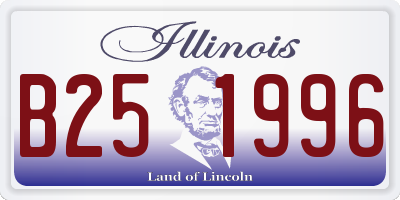 IL license plate B251996