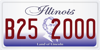 IL license plate B252000