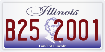 IL license plate B252001