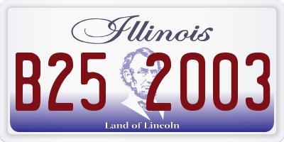 IL license plate B252003