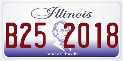 IL license plate B252018