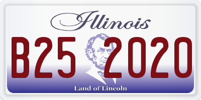 IL license plate B252020