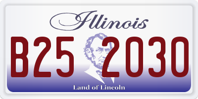 IL license plate B252030