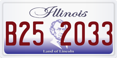 IL license plate B252033