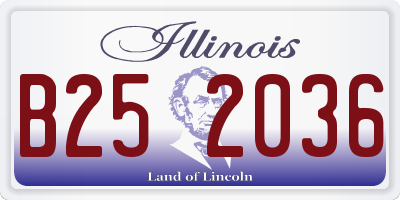 IL license plate B252036