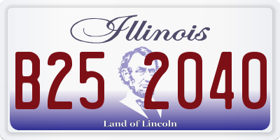 IL license plate B252040