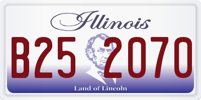 IL license plate B252070