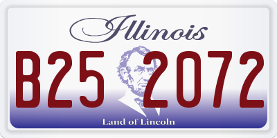 IL license plate B252072