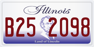 IL license plate B252098