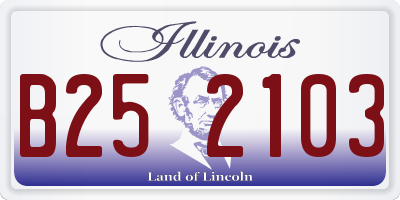 IL license plate B252103