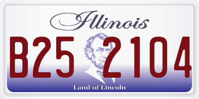 IL license plate B252104