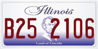 IL license plate B252106