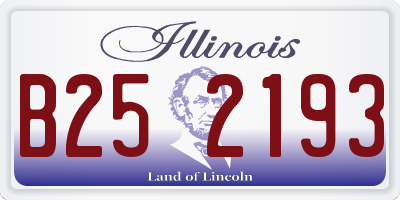 IL license plate B252193