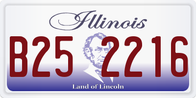 IL license plate B252216