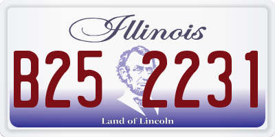 IL license plate B252231
