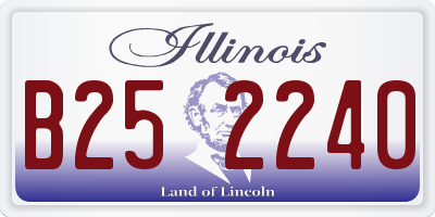 IL license plate B252240