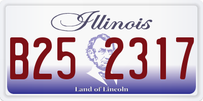IL license plate B252317