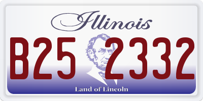 IL license plate B252332