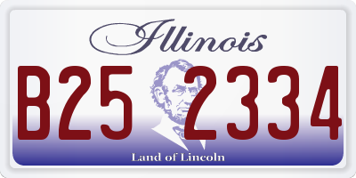 IL license plate B252334