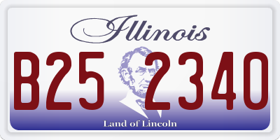 IL license plate B252340