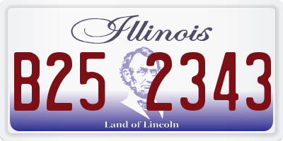 IL license plate B252343